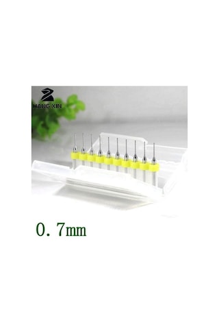 Tungsten Karbür Uçlu Freze Pcb Mikro/mini Matkap Uç 0,7mm X 10 Lu Set