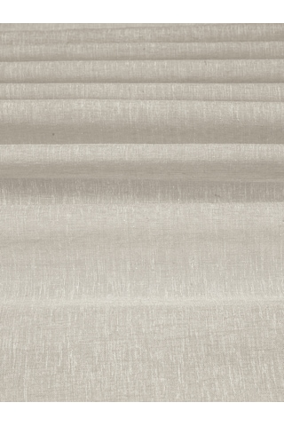 Keten Görünümlü Ekstrafor Büzgülü Krem Rengi Yüksek Kalite Tül Perde Krem Rengi