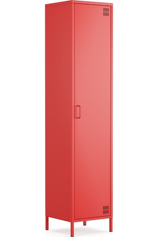 Pera Metal Elbise Dolabı, Soyunma Dolabı, Tek Kapılı, 41,50 X 40 X 189,50 Cm Ral 3020 Kırmızı