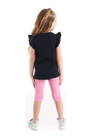 Denokids Unicorn Gücü Kız T-Shirt Tayt Takım Çok Renkli
