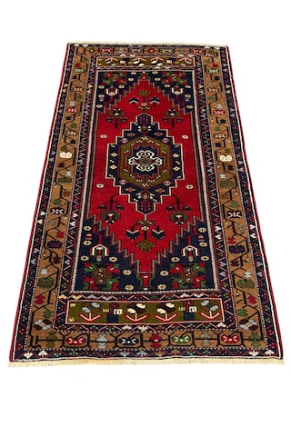 El Dokuma Sıfır Büyük Yahyalı Halısı 133x235 Lacivert Yün Halı