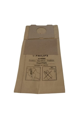 1. Kalite Philips Uyumlu Triathlon 1400 Kağıt Toz Torbası 10 Adet