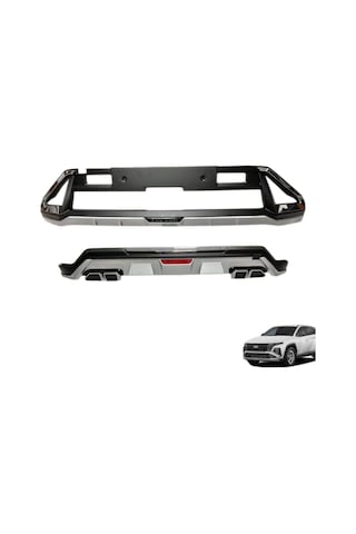 Autogp Hyundai Tucson Ön Arka Tampon Koruması Difüzör 2024+ Makyajlı Model