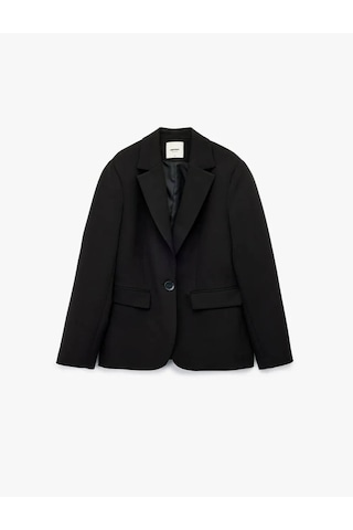 Koton Cepli Düğmeli Kruvaze Siyah Kadın Blazer Ceket 6wak50060uw Siyah