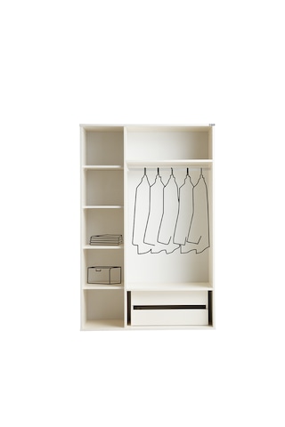 Pema Home Favori %100 Mdf Membran 3 Kapaklı Dolap Gardırop Beyaz