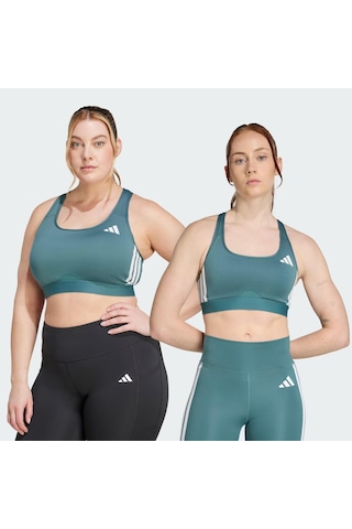 Adidas Powerreact Train Medium Support 3 Stripes Kadın Büstiyer C-adıjy2117b30a00 Mavi