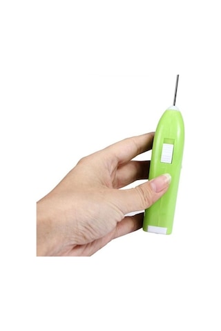 Dancemonkey 1 Adet Mini Paslanmaz Çelik Elektrikli Yumurta Kahve Çırpıcı Yeşil, Küçük Ve Pratik Yeşil