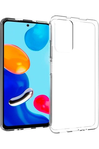Xiaomi Redmi Note 11S ile Uyumlu Kapak 1mm Süper Silikon Şeffaf Kılıf