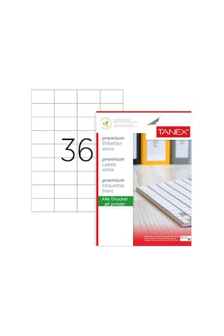 Tanex Tw-2035 Ebat 52 X 33 MM Lazer Etiket