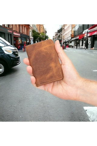 Enrico Slim Deri Kartlık G19 Cappuccino