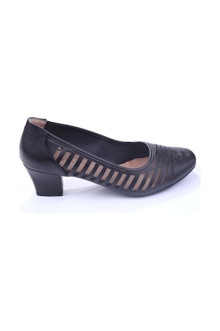 Gold Step 0370 Kadın Siyah 5 Cm Topuk Günlük Fileli Ayakkabı 001