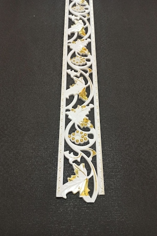 Beyaz Altın Duvar Ve Tavan Bordürü 10 Cm Eninde 100cm Uzunluğunda Dgk-14
