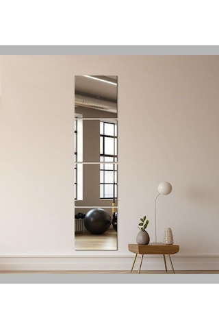 Dekoratif Kare Ayna 4lü 20x20 20x20 Gümüş