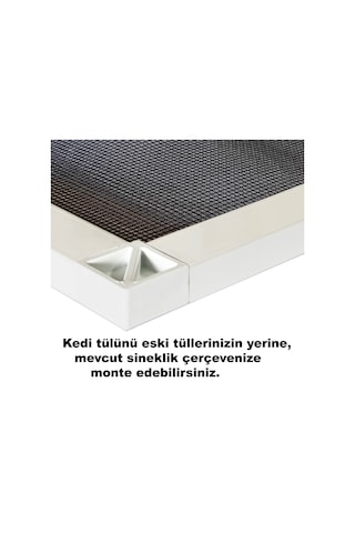220cm X 500cm Yırtılmaz Sineklik Kedi Köpek Teli Fiberpolyester Sinek Tülü Pet Tül