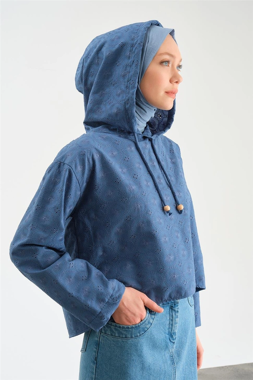 Armine Brode Sweat 23y3139 İndigo Mavi