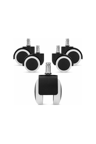 Hfambition Bilgisayar Sandalyesi İçin Sessiz Siyah Tekerlek, Kaydırmalı Caster Rulmanlı -