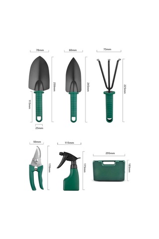 Yl025 Saksı Bahçecilik Aracı Seti, Özellikler: 5 Pc / Set Yeşil , Boyut:5 Adet / Set Yeşil