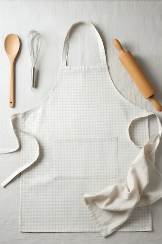 Bej Gabardin Kazayağı Kumaş Mutfak Aşçı Önlüğü Master Chef Bej