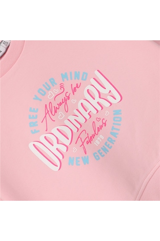 Wanex Kız Çocuk Uzun Kol Kalın Sweat - 32360 Pembe