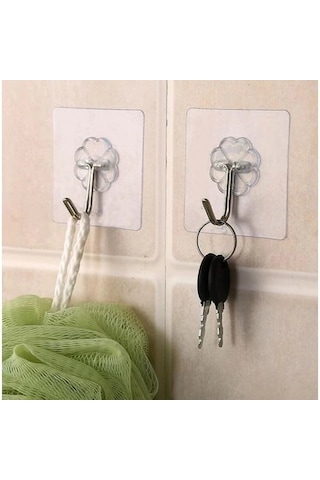 Kendınden Yapışkanlı Şeffaf Askı 5 Li Set Diger