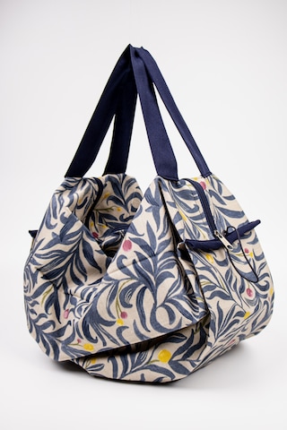 Fabric Craft Bag Yemek Taşıma Çantası Duck Kumaş Katlanabilir Büyük Boy Mutfak Taşıma Çantası Gri - Lacivert