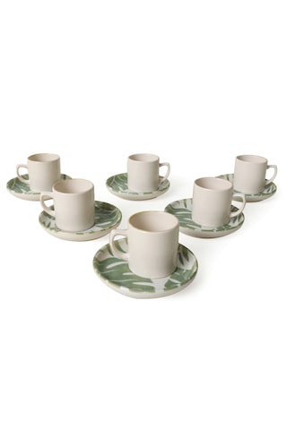 Keramika Forest Nordic Kahve Takımı 12 Parça 6 Kişilik 23052-54