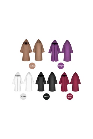 Cadılar Bayramı Kapşonlu Pelerin Unisex Çocuklar Çocuk Siyah