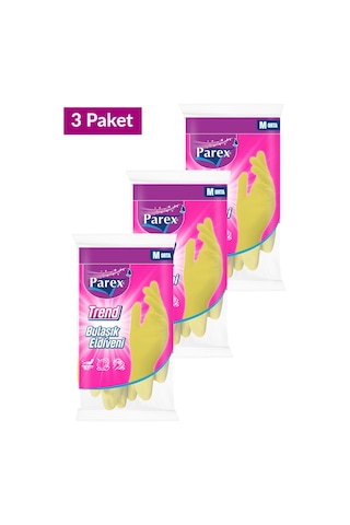 Trend Bulaşık Eldiveni Orta Boy Üçlü Set