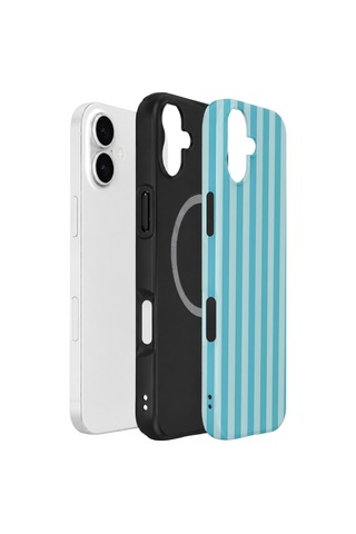 Apple iPhone Uyumlu 17 Vorian Çift Katmanlı Magsafe Kılıf Turquoise Riviera