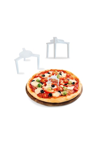 Plastik Pizza Ayağı 100 Adet Pizza Kutusu Destekleyici Tripod Beyaz 2 X 4