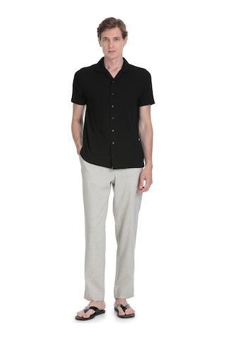 Hatemoğlu Siyah Regular Fit Apaş Yaka Gömlek 35056 4111999