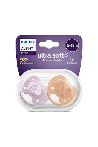 Philips Avent Ultra Yumuşak Emzik 6-18 Ay 2li Kız Çok Renkli