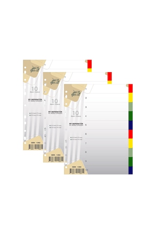 Gen Of Ayraç Seperatör 10 Renk 3 Adet Gen 1302