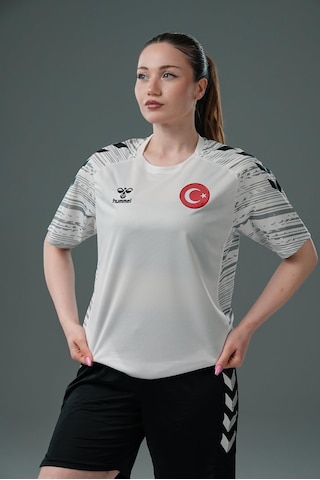 Hummel Milli Takım Line Antrenman Tişört Beyaz