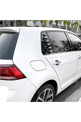 Vw Golf 7-7.5 Kasa İçin Kelebek Cam Vizörü Kaplaması Siyah Renk-Bantlı