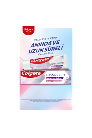 Colgate Hassasiyete Anında Çözüm Onarım ve Diş Eti Bakımı Diş Macunu 75 ml x4 Adet + Fırça Kabı Hediye