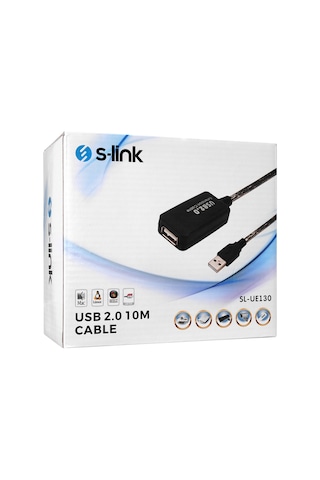 S-lınk Sl-ue130, Güçlendirilmiş Usb Uzatma Kablosu 10 Metre Çok Renkli