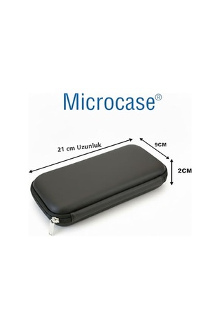 Microcase Dokunmatik Kalem Pencil Kalemlik Fırça Set Kulaklık Kablo Organizer Kılıfı 21x9cm Al5356 Diğer