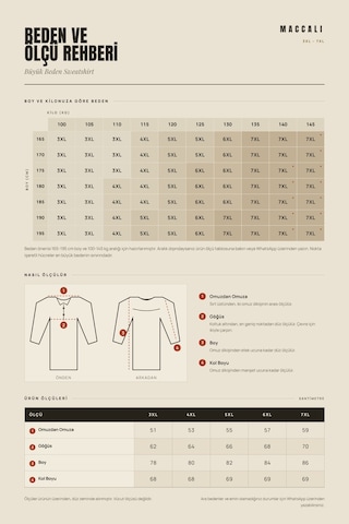 Maccali Erkek Siyah Büyük Beden Polo Yaka Battal Sweatshirt