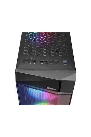 Zeiron Montreal 4x12CM RGB Fanlı Mesh Panel Oyuncu Bilgisayar Kasası