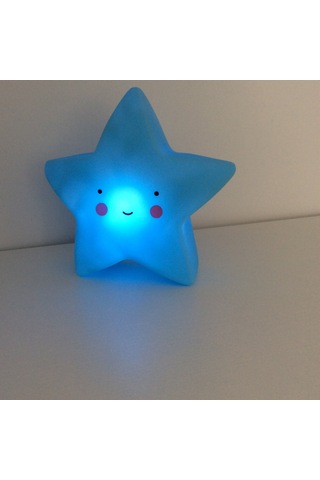 Yıldız Figürlü Gece Lambası Mavi Çok Renkli