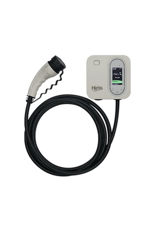 Hims 22kw Tip 2 Soketli Kablolu Beyaz Smart Elektrikli Araç Şarj İstasyonu