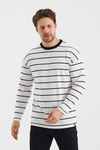 Alexander Gardi Alexandergardı Çizgili Regular Fit Sweatshırt E24-00158 001