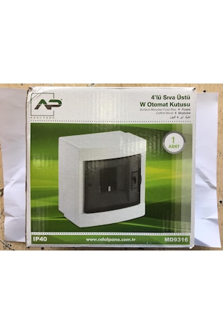 4'lü Sıva Üstü W Otomat Kutusu 140x97.5x150 MM Adal Pano