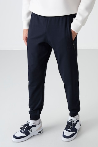 Tommy Life Lacivert Fermuar Cepli Standart Kalıp Jogger Erkek Eşofman Alt - 84587 Lacivert