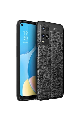 Oppo A54 4G Kılıf Zore Niss Deri Desenli Silikon Kılıf