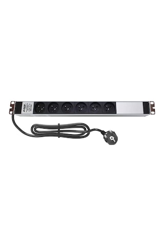 Amp Connect 19" 1u 6 Ups / Fransız Soketli Alüminyum Kabin Prizi Pdu Amp Connect 19" 1u 6 Ups / Fransız Soketli Alüminyum Kabin Prizi Pdu