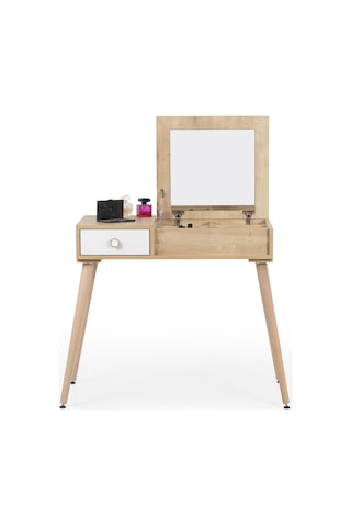 Tual Meşe /makyaj Masası / Makyaj Organizeri / Aynalı Makyaj Masası