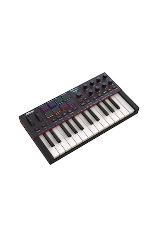 Akaı Mpkmını 4 Siyah Müzik Prodüksiyonu 25 Mini Tuş Mıdı Klavye