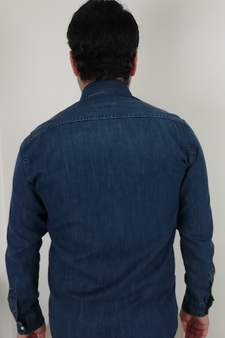 Tousus Slim Fit Kot Erkek Gömlek Slm-2010-tss Lacivert